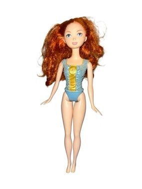 Barbie Redhead Doll in Blue and Gold Swimsuit